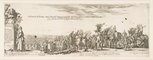 Wjazd Poselstwa Polskiego do Rzymu, 1633. autorstwa Stefano della Bella