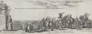 Wjazd ambasadora RP do Rzymu, 1633. autorstwa Stefano della Bella