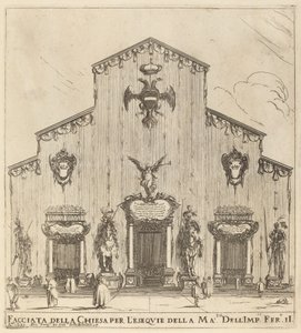 Fasada kościoła San Lorenzo, Florencja, 1637. autorstwa Stefano della Bella