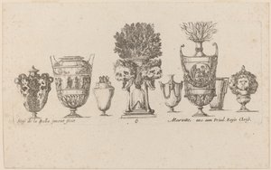 Fantastyczne wazy, prawdopodobnie 1646. autorstwa Stefano della Bella