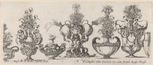 Fantastyczne wazy, prawdopodobnie 1646. autorstwa Stefano della Bella