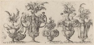 Fantastyczne wazy, prawdopodobnie 1646. autorstwa Stefano della Bella