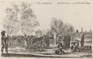 Strzelanie z armat, c. 1641. autorstwa Stefano della Bella