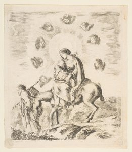 Ucieczka do Egiptu, ok. godz. 1641. autorstwa Stefano della Bella