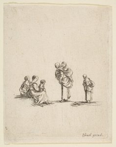Cztery Żebraczki, ca. 1641. autorstwa Stefano della Bella