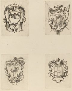 Cztery emblematy na pogrzeb księcia Francesco de Medici autorstwa Stefano della Bella