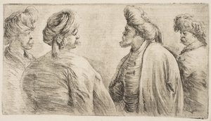Czterech Turków, połowa długości, ca. 1662. autorstwa Stefano della Bella