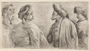 Czterech Turków w turbanach autorstwa Stefano della Bella