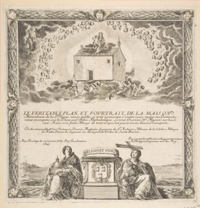 Frontyspis do Prawdziwego planu i Portret domu Ste. Dziewica, 1649. autorstwa Stefano della Bella