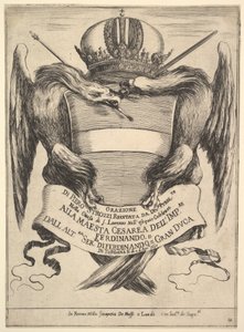 Frontyspis na pogrzeb cesarza Ferdynanda II Esequie dellimperadore Ferdinando..., 1637. autorstwa Stefano della Bella