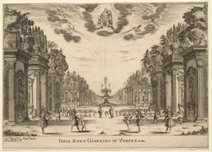Ogród Wenus, scena 3: Małżeństwo bogów autorstwa Stefano della Bella