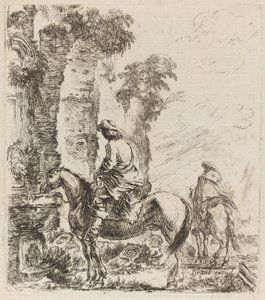 Krajobraz z jeźdźcami, 1646. autorstwa Stefano della Bella