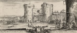 Wejście do Twierdzy (akwaforta na papierze wykładanym) autorstwa Stefano della Bella