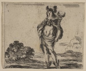 Merkury, z „Gry w mitologię” Jeu de la Mythologie, 1644. autorstwa Stefano della Bella