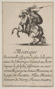 Meksyk, z „Gry w geografii”, gry w geografii, 1644. autorstwa Stefano della Bella