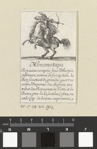 Karta do gry „Monomotapa”, ok. 1620-64 (akwaforta) autorstwa Stefano della Bella