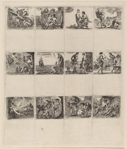 Mitologiczne karty do gry, 1644. autorstwa Stefano della Bella