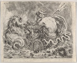 Neptun, z Game of Mythology Game of Mythology, 1644. autorstwa Stefano della Bella