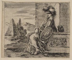 Pallas, z Game of Mythology Game of Mythology, 1644. autorstwa Stefano della Bella