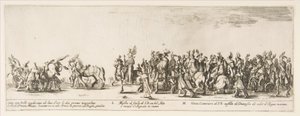 Część Wjazdu Poselstwa Polskiego L i M, 1633. autorstwa Stefano della Bella