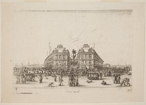 Place Dauphine autorstwa Stefano della Bella