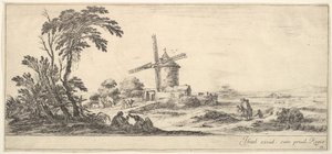 Ilustracja 10: rodzina na pierwszym planie, różne postacie i konie w środku, a..., ca. 1641. autorstwa Stefano della Bella