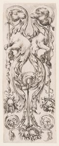 Talerz z Ornamenti o Grottesche (Ornamenty lub Groteski) autorstwa Stefano della Bella