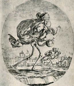 Reprodukcja akwaforty z Zestawu pięciu zgonów, Stefano della Bella, 1906. autorstwa Stefano della Bella