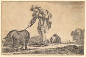 Pastuch świń autorstwa Stefano della Bella