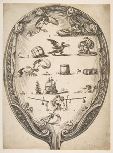 Ekran z Rebusem Fortuny, ca. 1639. autorstwa Stefano della Bella