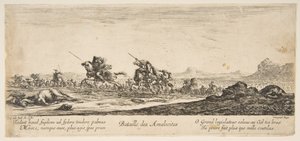 Bitwa Amalekitów, ca. 1645-52. autorstwa Stefano della Bella