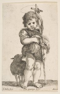 Dzieciątko św. Jan Chrzciciel trzymający szatę, ok. godz. 1649. autorstwa Stefano della Bella