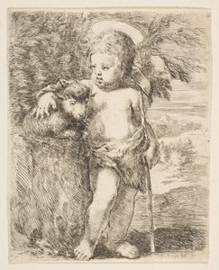 Dzieciątko św. Jan Chrzciciel ze swoim Barankiem, ok. godz. 1649. autorstwa Stefano della Bella
