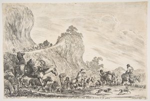 Podróż Jakuba w Egipcie, ca. 1647. autorstwa Stefano della Bella