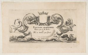 Strona tytułowa: Pejzaże morskie, ca. 1644. autorstwa Stefano della Bella