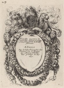 Strona tytułowa „Wynalazków nowych kaset” autorstwa Stefano della Bella