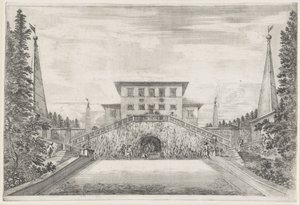 Willa Pratolino De Villa Pratolino (tytuł serii) Vues de la villa de Pratolino (tytuł serii) autorstwa Stefano della Bella