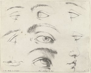 Siedem oczu, dwie usta i nos Podstawy rysowania (tytuł serii) I principii del disegno (tytuł serii) autorstwa Stefano della Bella