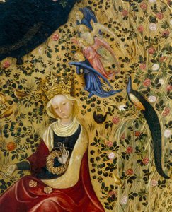 Święta Katarzyna Aleksandryjska w otoczeniu aniołów i pawia, fragment Madonny del Roseto