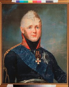 Portret cesarza Aleksandra I, cara Rosji (1777-1825). Obraz Stepana Semyonovicha Shchukina (Schchukina) (1762-1828), olej na płótnie, po 1805 r. XIX-wieczna sztuka rosyjska. Państwowe Muzeum V. Tropinina, Moskwa.