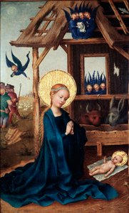 Adoracja Obrazu Dzieciątka Stephana Lochnera (ok. 1410-1451) XV-wieczna Stara Pinakoteka, Monachium
