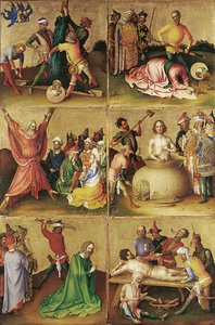 Męczeństwo Apostołów. Lewy panel