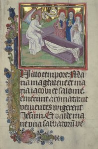 Pani Czart. 3017 IV, fol.9r Święte niewiasty przy grobie Chrystusa