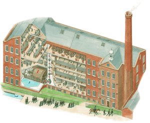 Quarry Bank Mill, Styal, Cheshire autorstwa Stephen Conlin