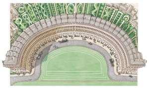 The Royal Crescent, Bath, ok. 1780-1800 (tusz i akwarela) autorstwa Stephen Conlin