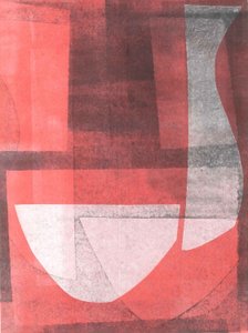 Miska i dzbanek, 2015 (monoprint na papierze) autorstwa Stephen Dow
