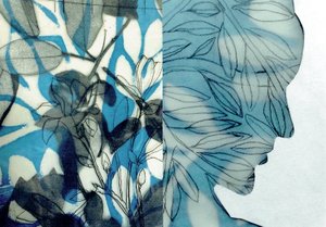 La Foret IX, 2017 (monoprint i kolaż) autorstwa Stephen Dow