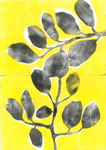 Letni ogród IV, 2015 (monoprint na papierze) autorstwa Stephen Dow