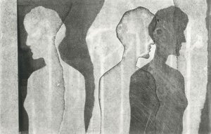 Tears I Bled VIII, 2016 (monoprint na papierze) autorstwa Stephen Dow