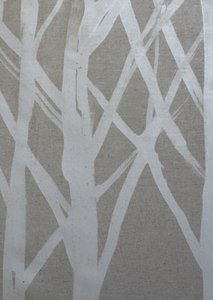 Drzewo I, 2016 (wosk na tkaninie) autorstwa Stephen Dow